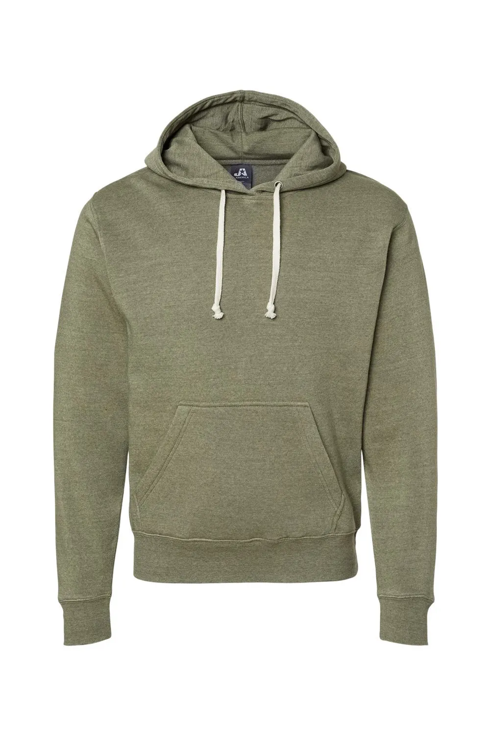 J America Herren Fleece Kapuzenpullover mit Kangaroo-Tasche - Olivgrün
