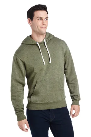 J America Herren Fleece Kapuzenpullover mit Kangaroo-Tasche - Olivgrün