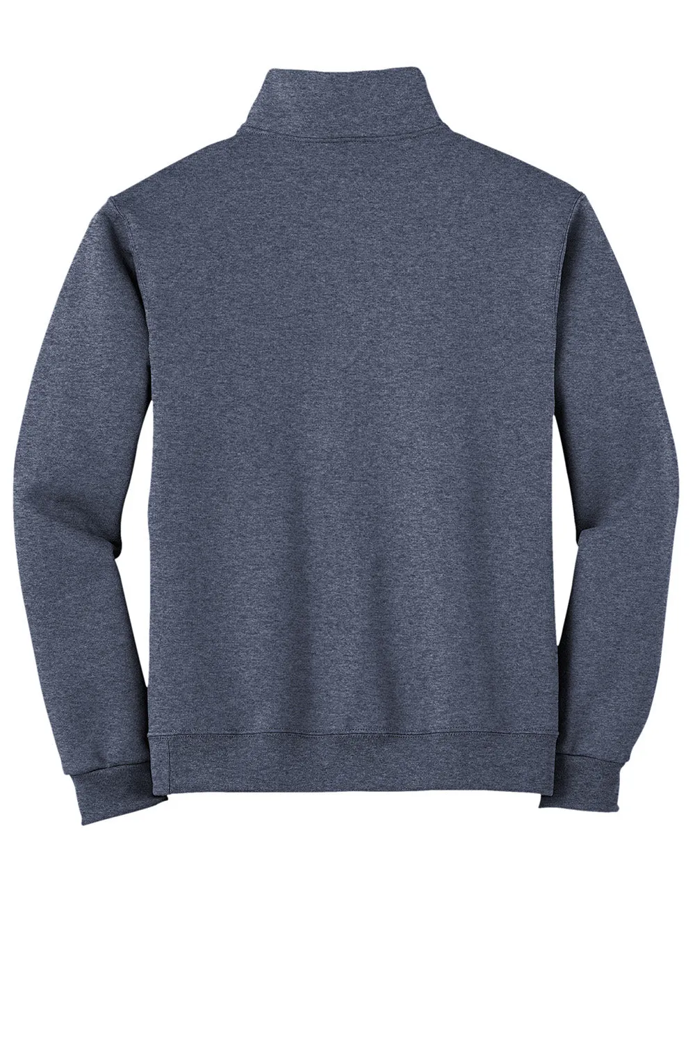 Jerzees Herren NuBlend pillingresistente Fleece 1/4-Zip Sweatshirt - Vintage Heather Marineblau