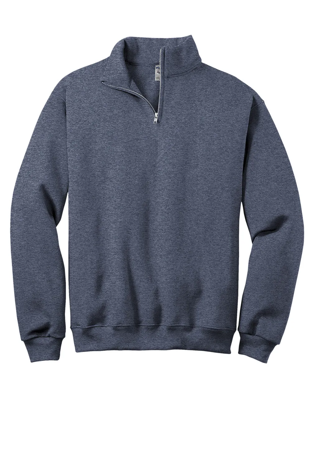 Jerzees Herren NuBlend pillingresistente Fleece 1/4-Zip Sweatshirt - Vintage Heather Marineblau