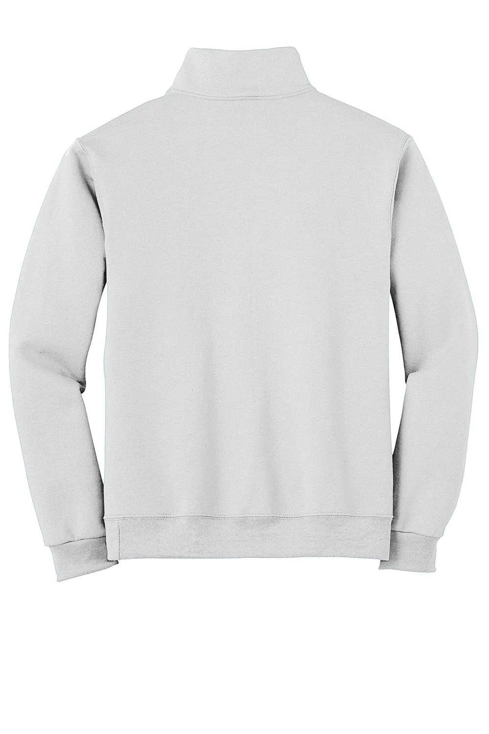 Jerzees Herren NuBlend pillingresistente Fleece 1/4-Zip Sweatshirt - Weiß