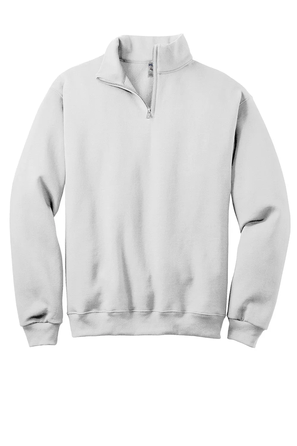 Jerzees Herren NuBlend pillingresistente Fleece 1/4-Zip Sweatshirt - Weiß