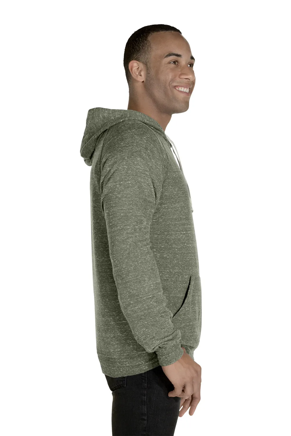 Jerzees Herren Vintage Schnee French Terry Kapuzenpullover Hoodie mit Beuteltasche - Heather Militärgrün