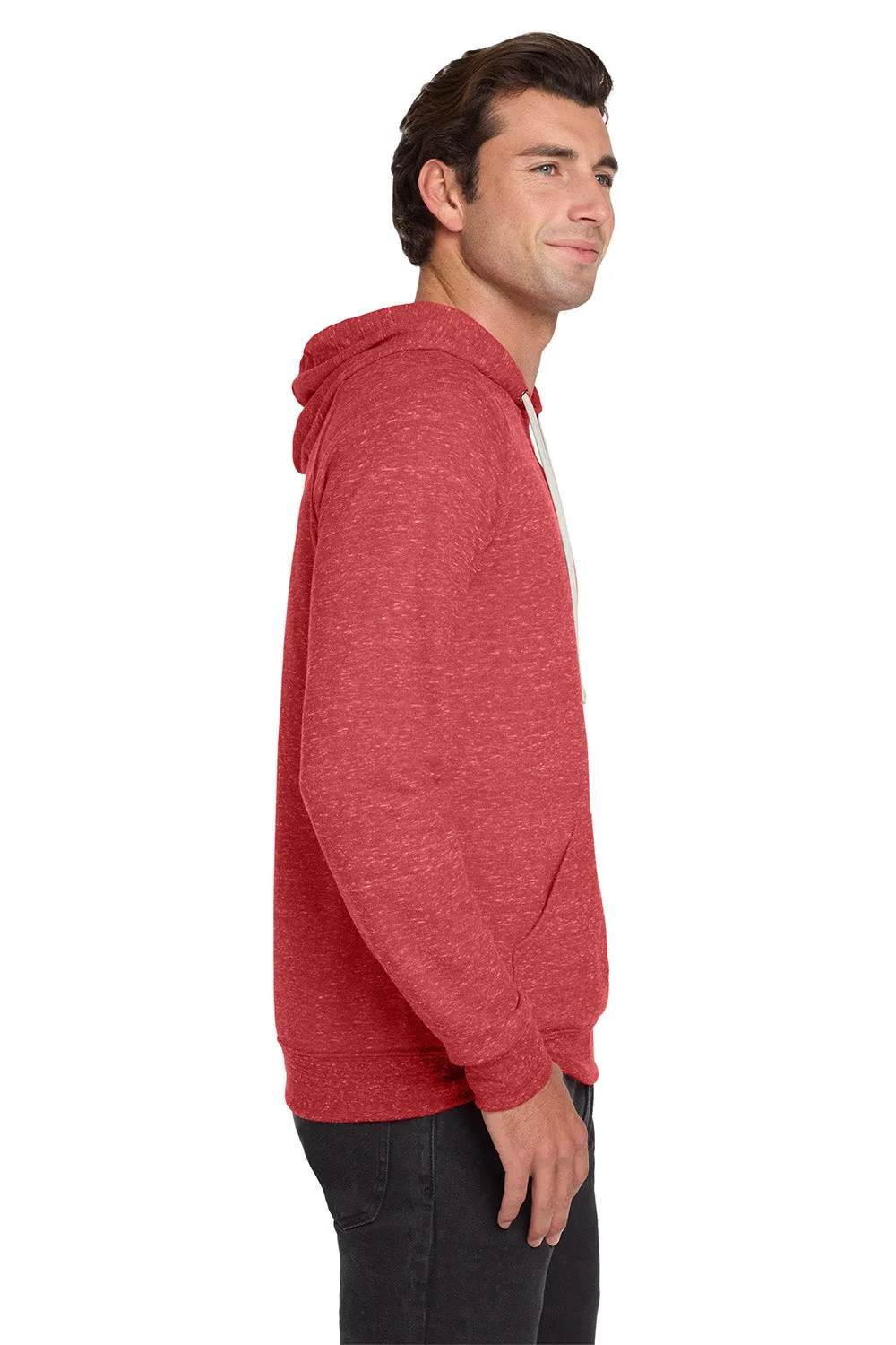 Jerzees Herren Vintage Schnee French Terry Kapuzenpullover mit Kangaroo-Tasche - Heather Rot