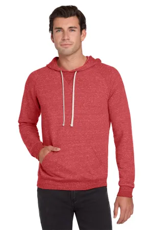 Jerzees Herren Vintage Schnee French Terry Kapuzenpullover mit Kangaroo-Tasche - Heather Rot
