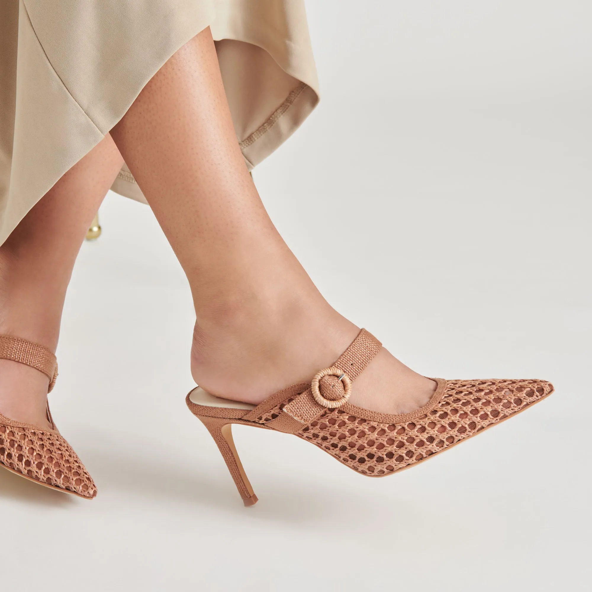 KEEKEE ABSÄTZE SATTELGEWEBT RAFFIA