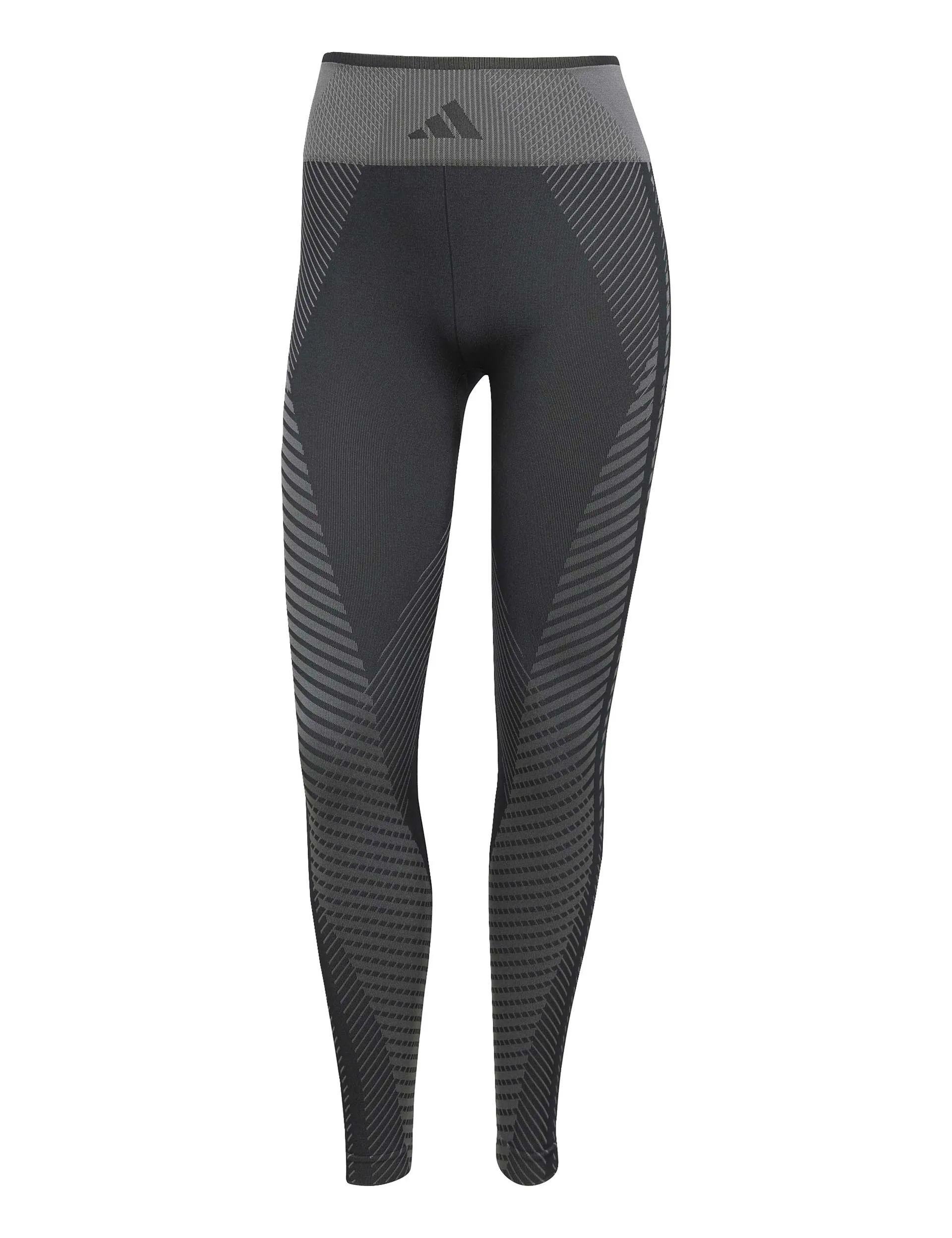 Gestrickte 7/8-Trainingsleggings - Schwarz/Grau Sechs