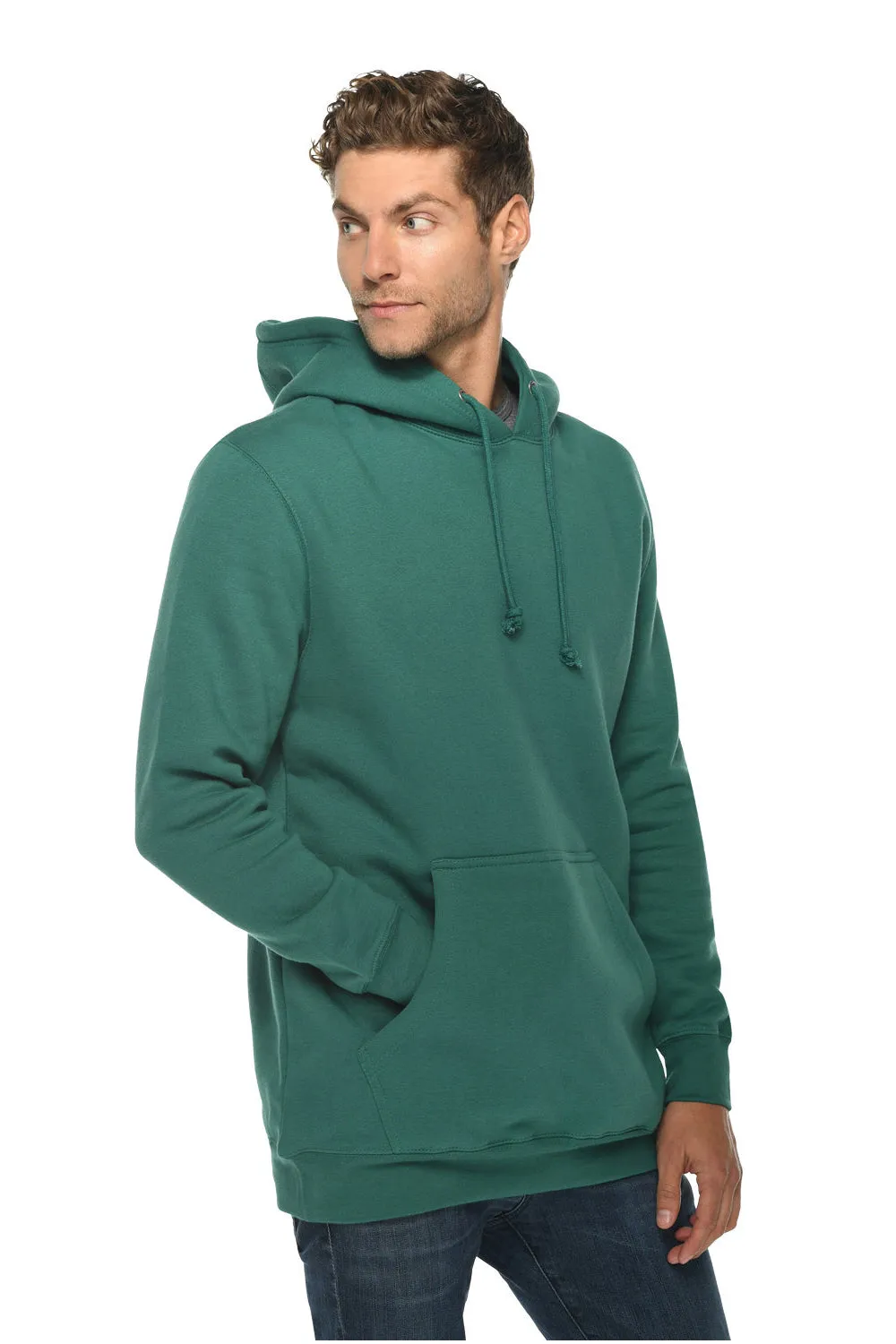 Lane Seven Herren Kapuzenpullover mit Kangaroo-Tasche - Petrolgrün