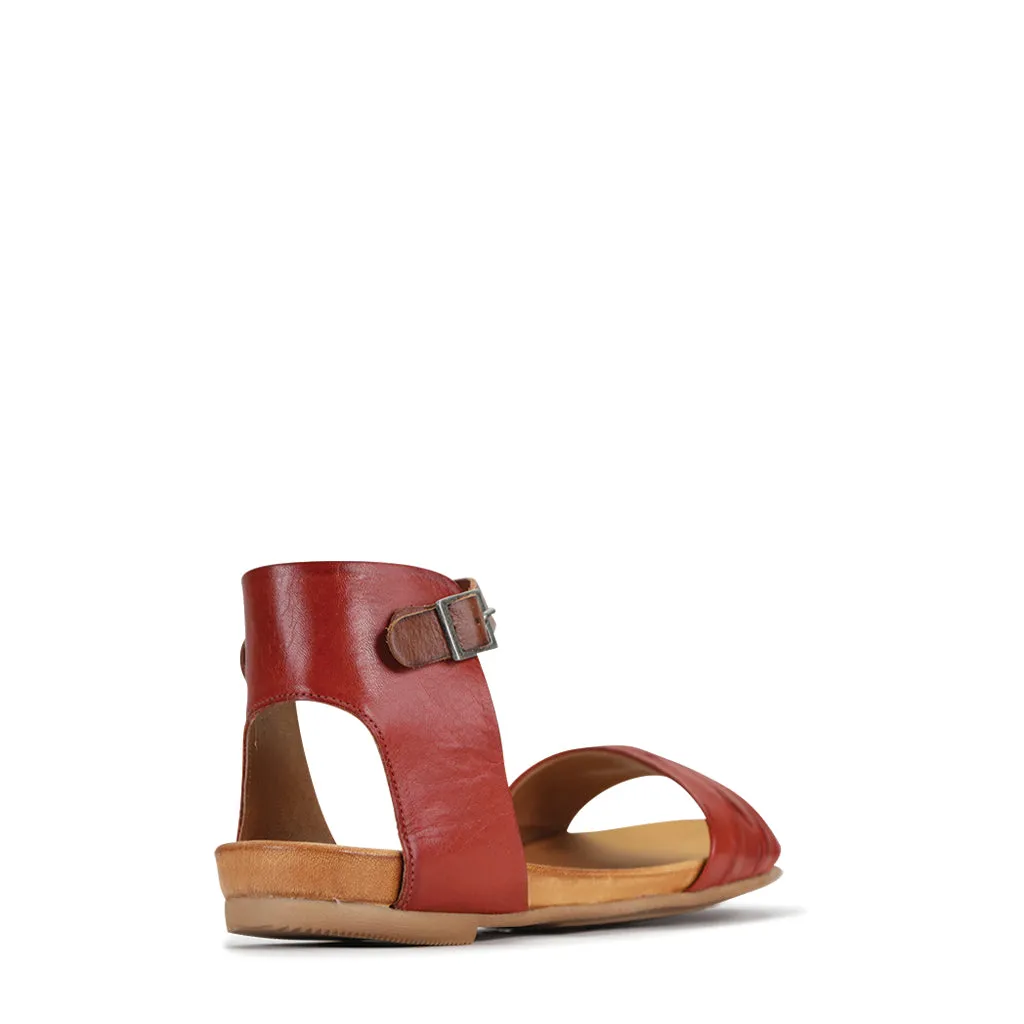 LARNI LEDER SANDALEN MIT KNÖCHELBAND