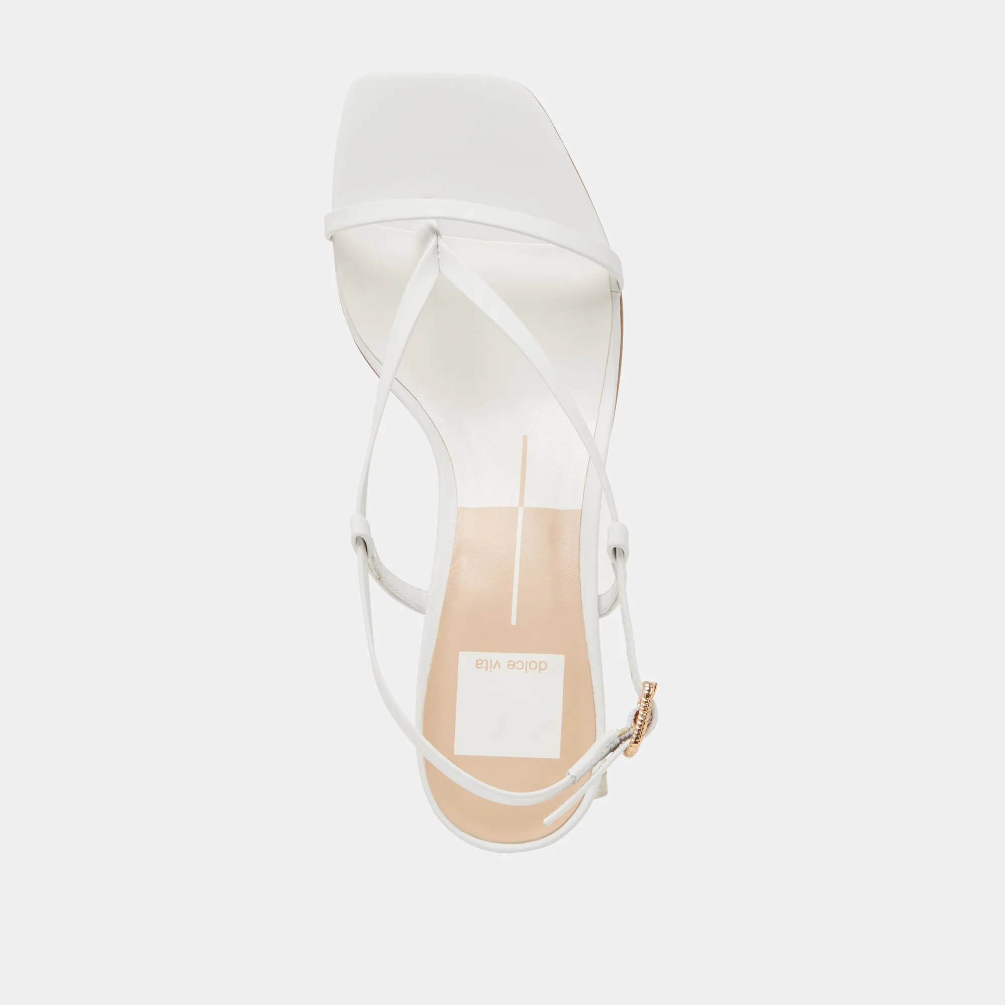 LAURY HEELS ECHTES WEISSES LEDER