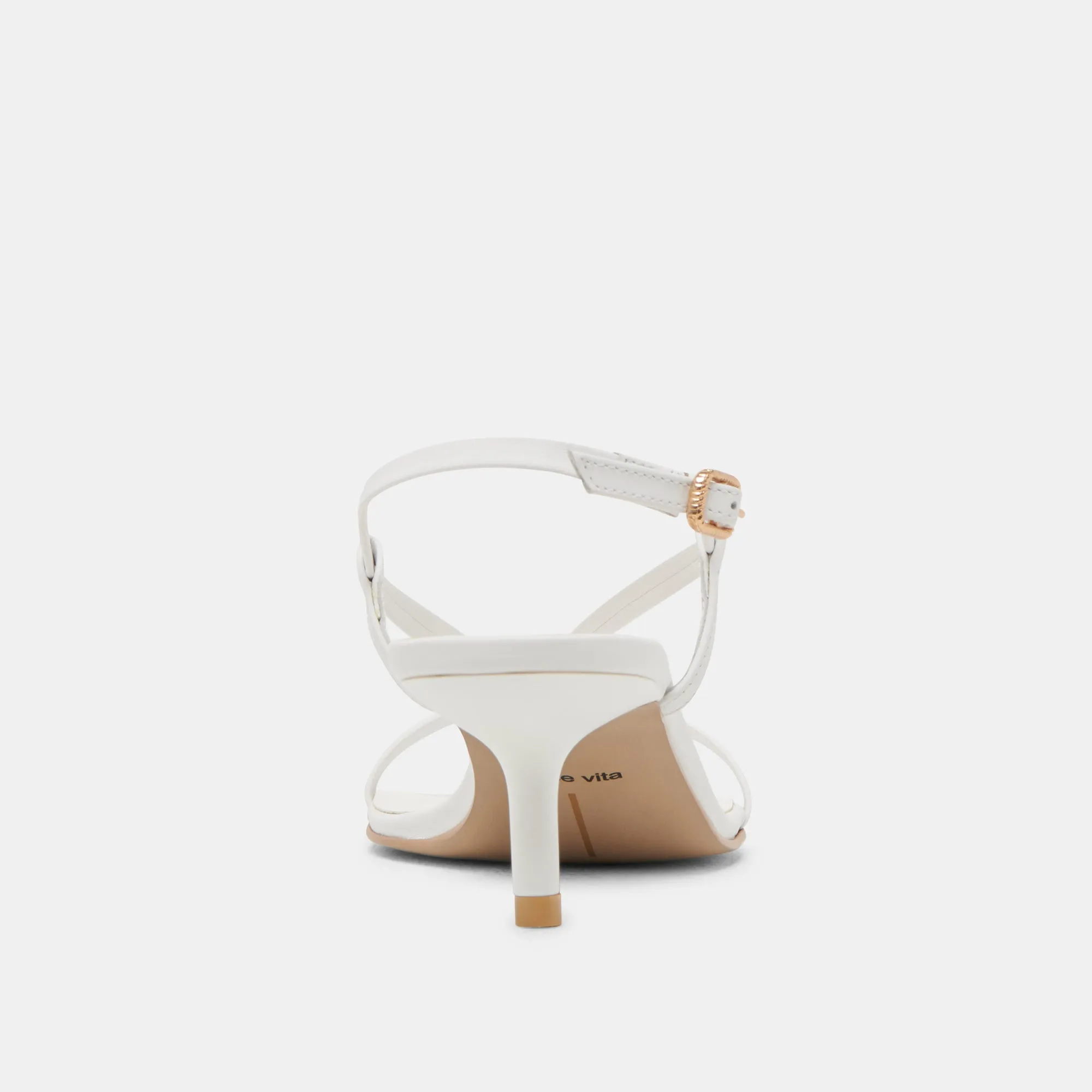 LAURY HEELS ECHTES WEISSES LEDER