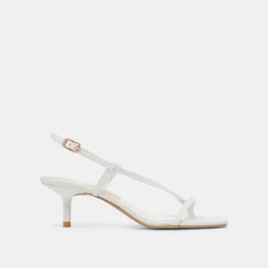 LAURY HEELS ECHTES WEISSES LEDER