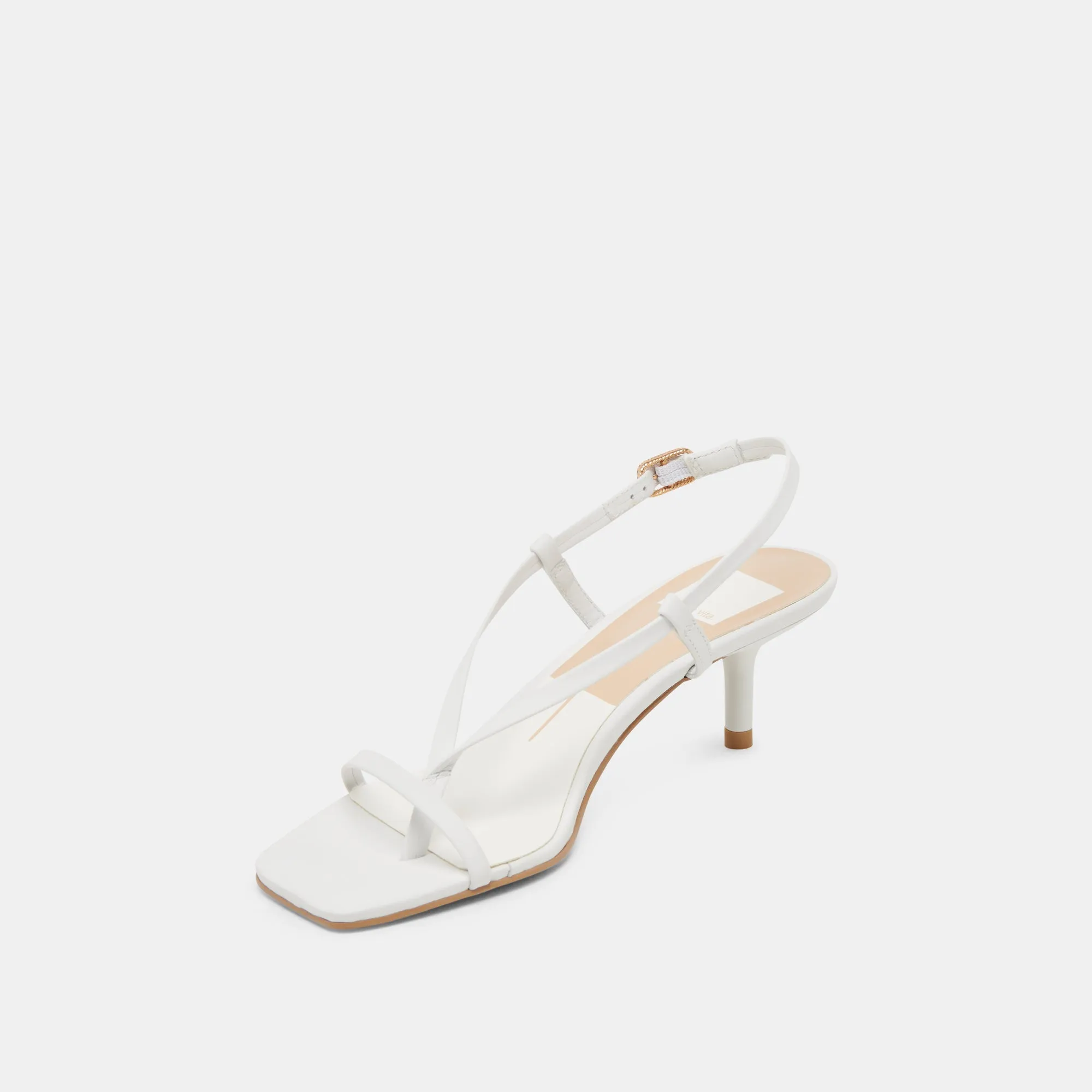 LAURY HEELS ECHTES WEISSES LEDER