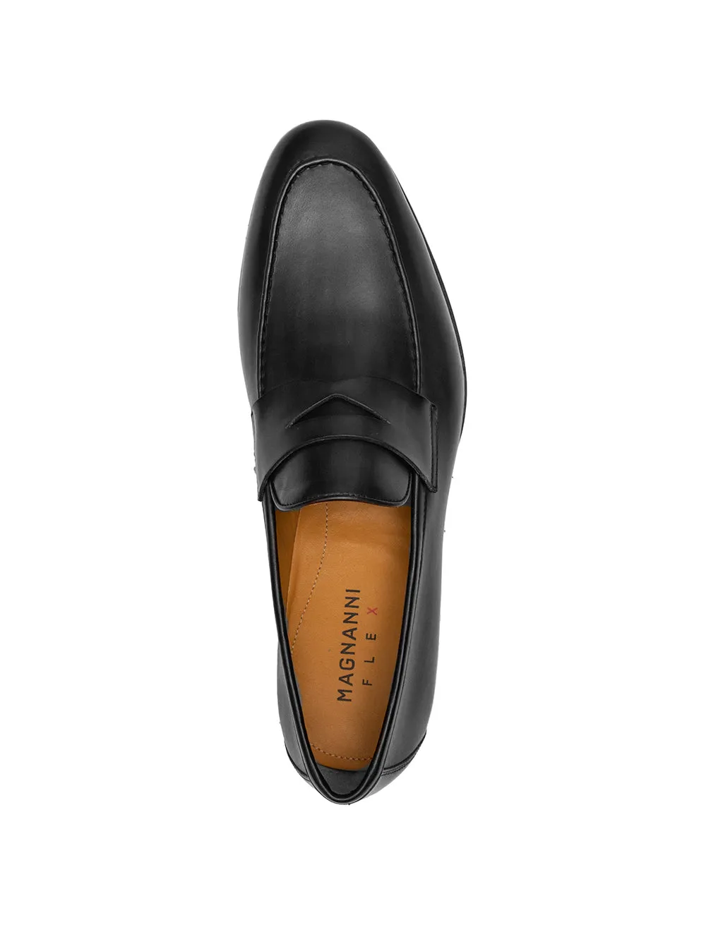 Schwarze Lederschlupfschuhe
