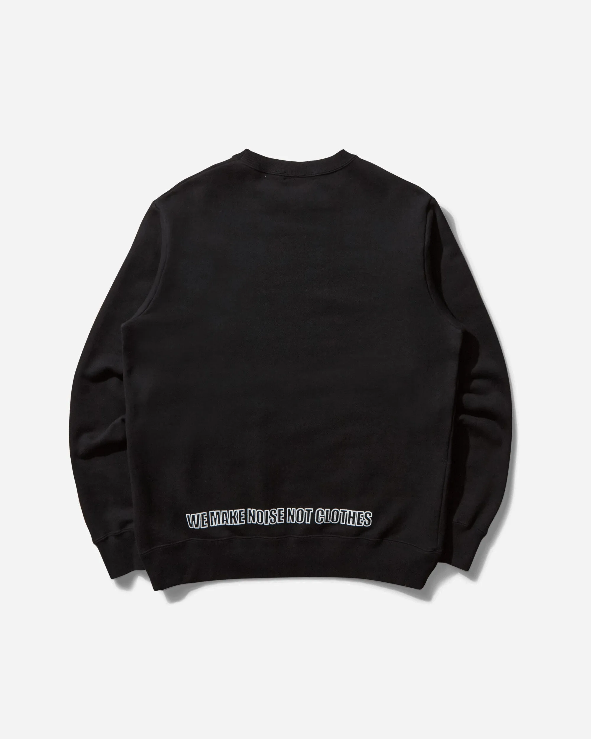 Herren Sweatshirt mit Aufdruck, Rundhalsausschnitt, Schwarz