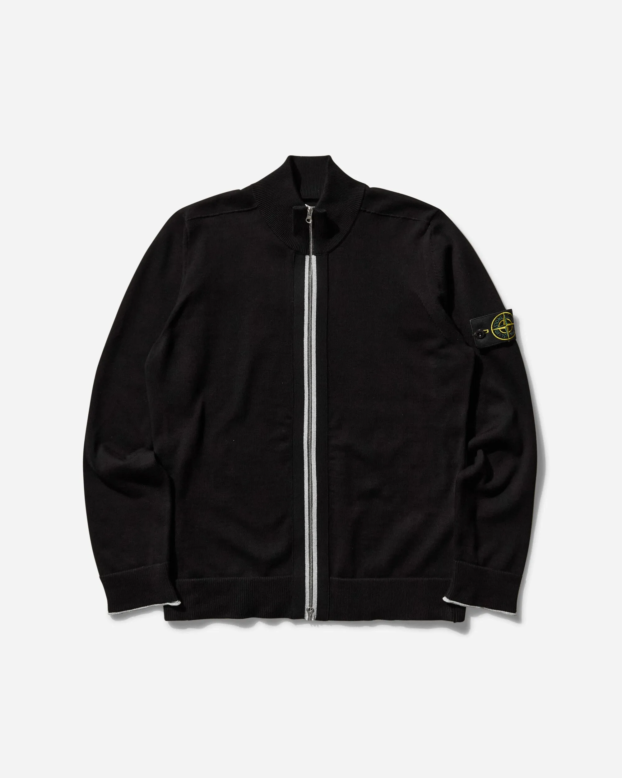 Herren Zip-Up Cardigan Schwarz