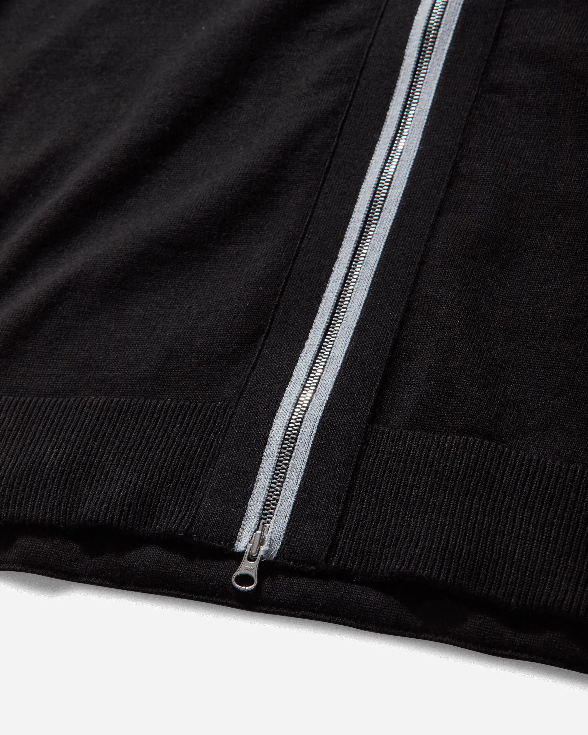 Herren Zip-Up Cardigan Schwarz