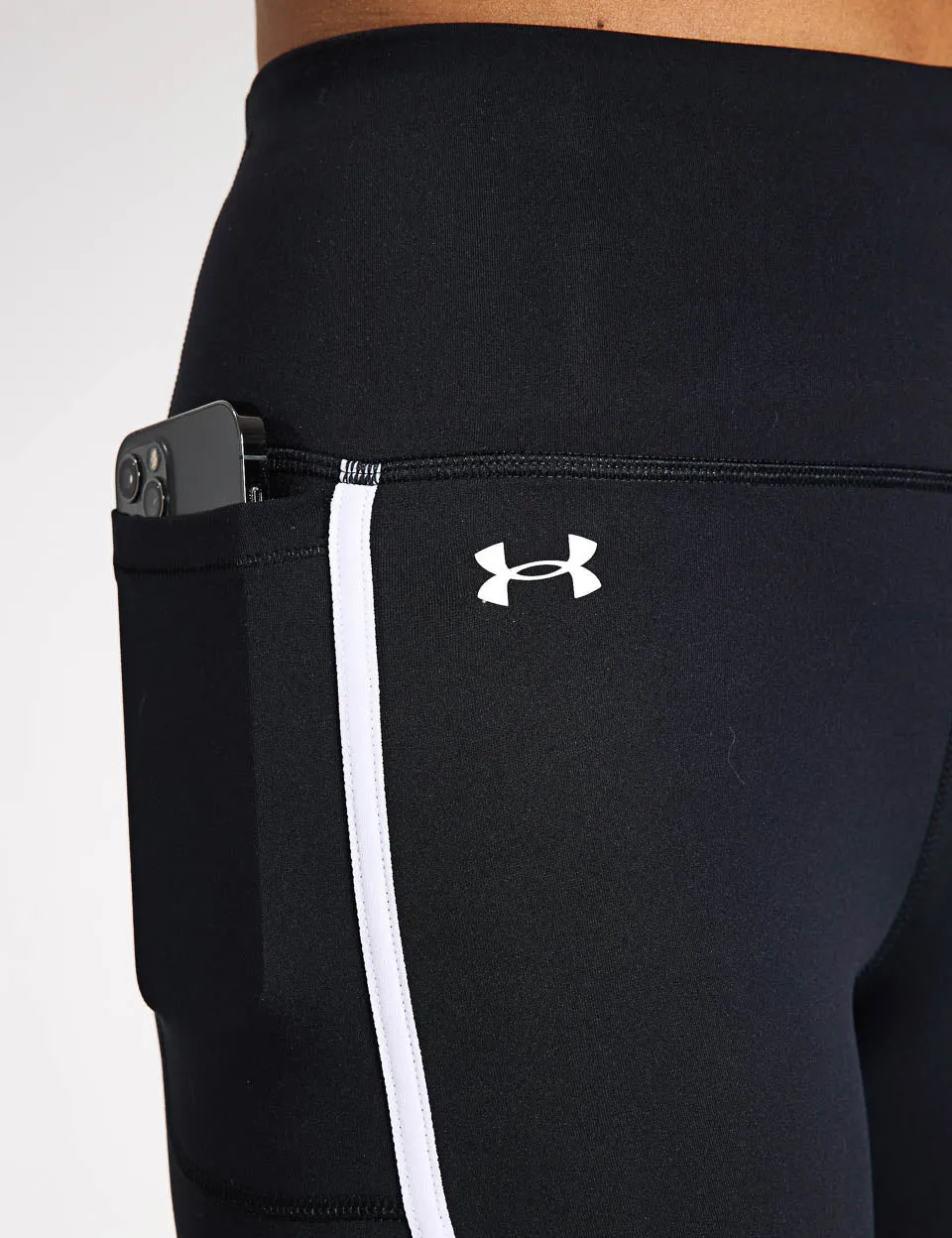 Bewegungs-Piped-Leggings - Schwarz/Weiß