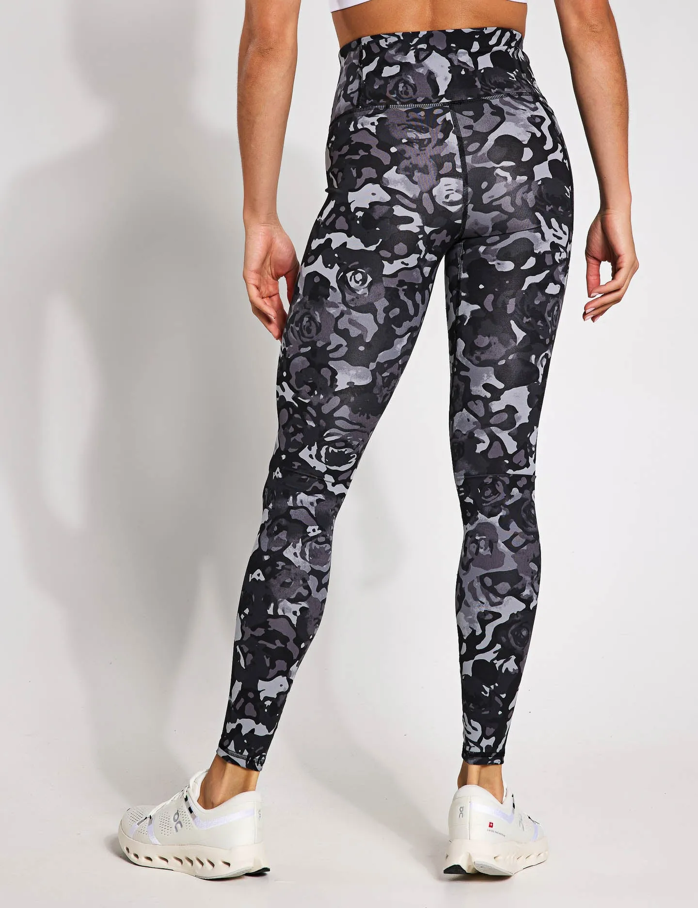 Bewegungsdruck Leggings - Schwarz/Titangrau