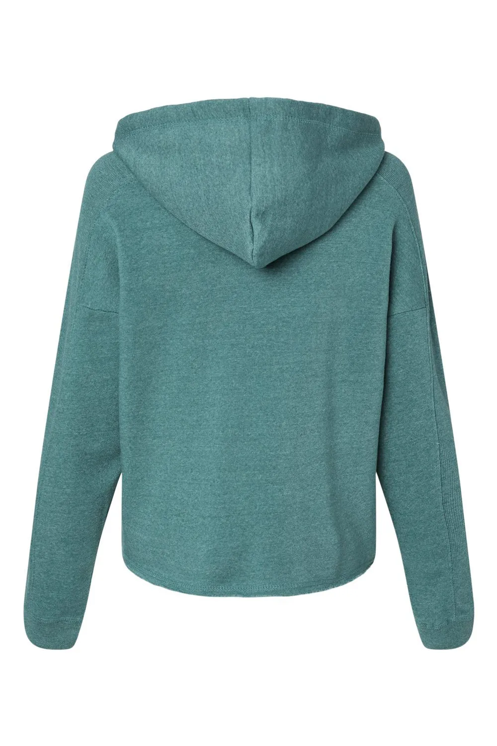 MV Sport Damen Angel Fleece Crop Kapuzenpullover Hoodie - Stockenten Grün