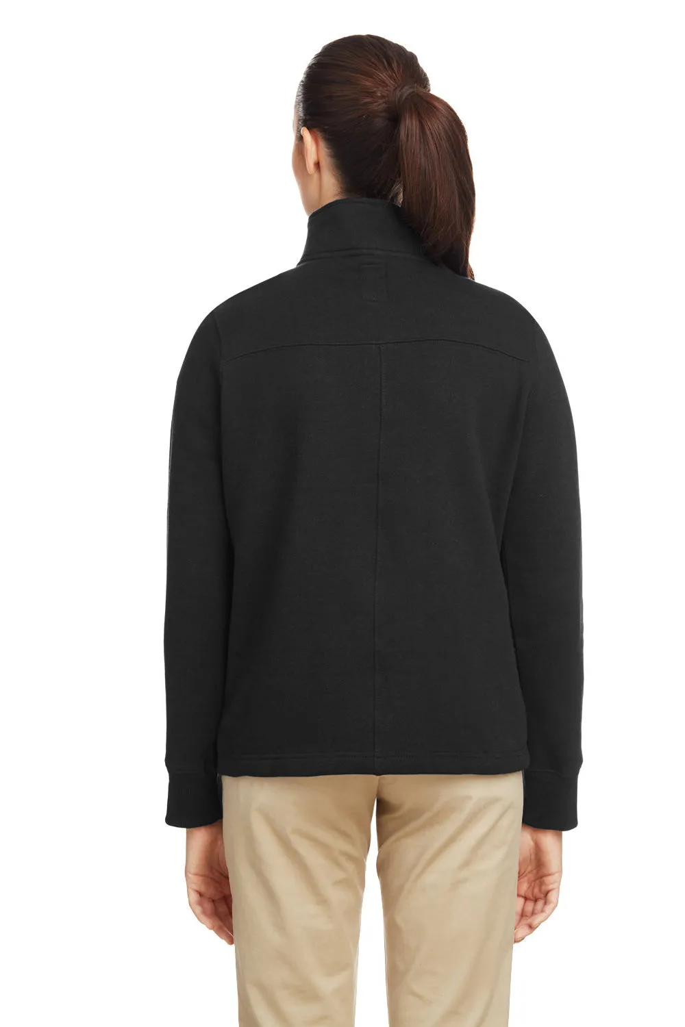 Nautica Damen Anchor Fleece 1/4 Zip Sweatshirt - Schwarz