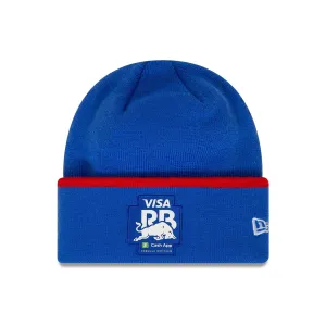 New Era Beanie Mütze Visa Cash App Racing Bulls Logo Dunkelblau Weite Bündchen Strickmütze