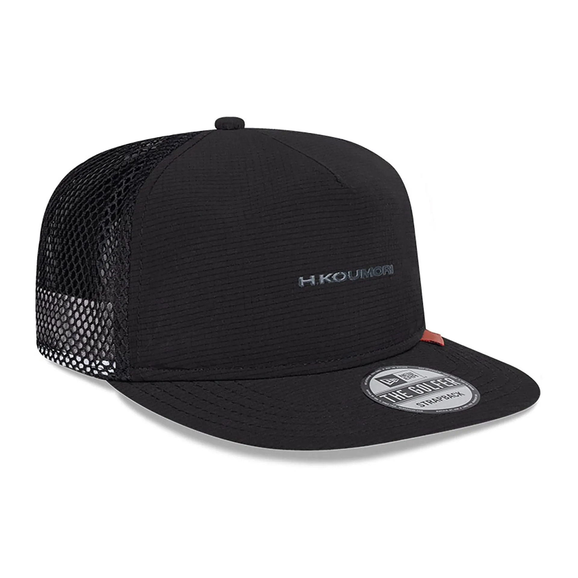 New Era Flache Mützen Hermanos Koumori x New Era Schwarze Golf-Einstellbare Kappe