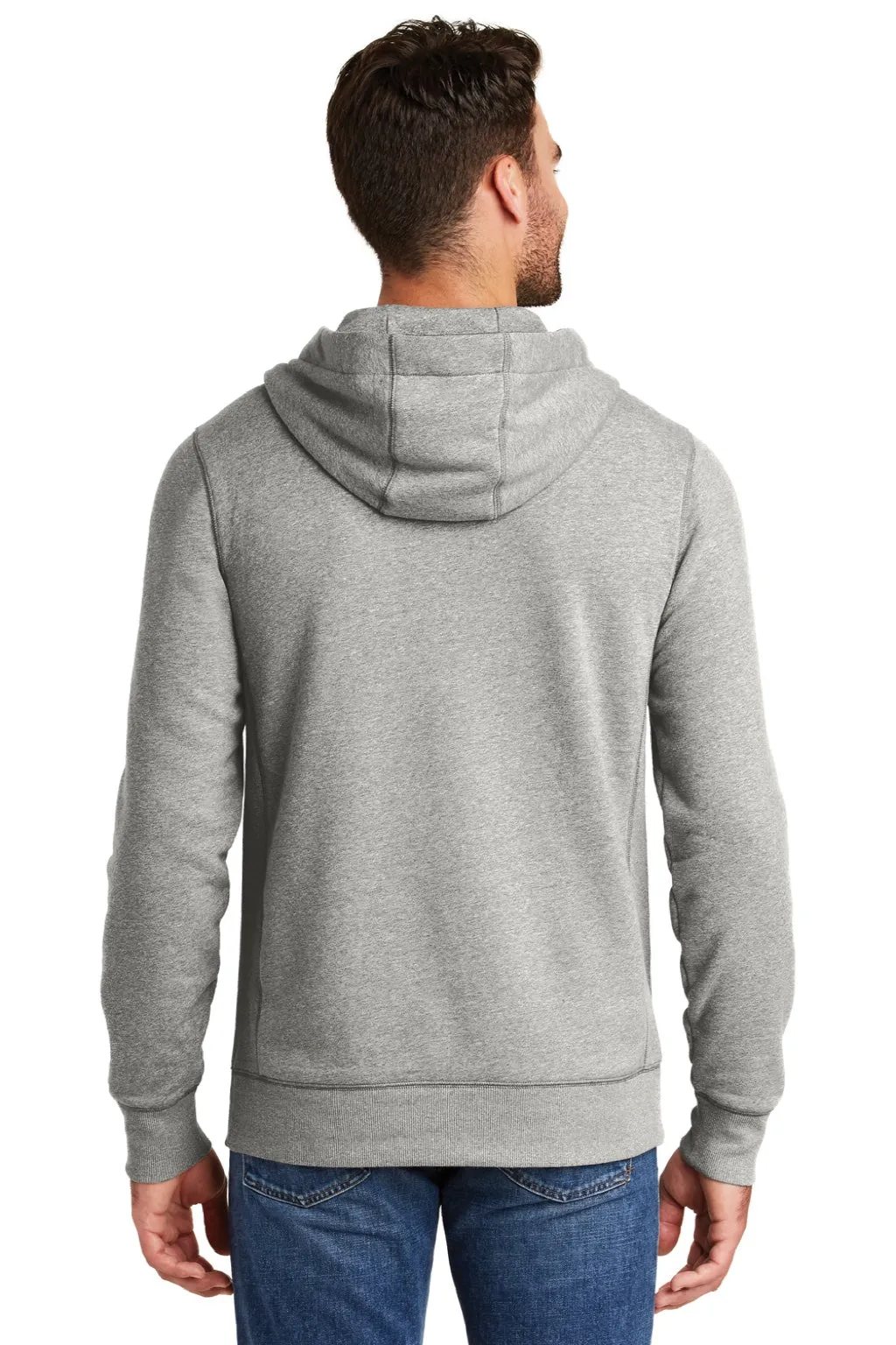 New Era Herren French Terry Kapuzenpullover mit Kangaroo-Tasche - Hell Graphitgrau Twist