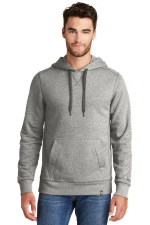 New Era Herren French Terry Kapuzenpullover mit Kangaroo-Tasche - Hell Graphitgrau Twist