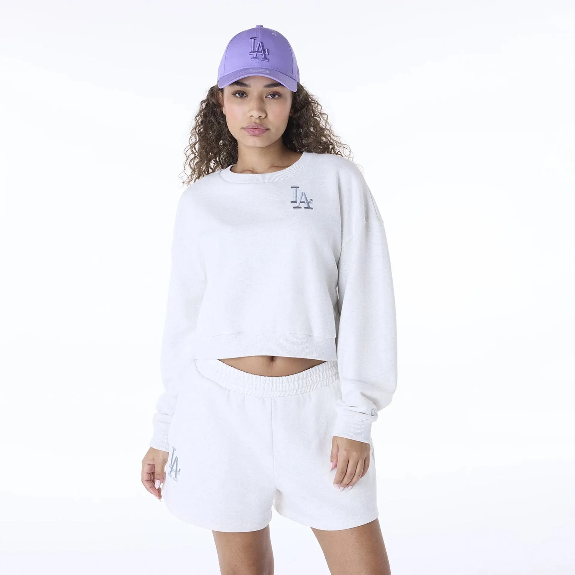 New Era Sweatshirts und Hoodies LA Dodgers Damen MLB Liga Essential Grauer Crewneck Pullover