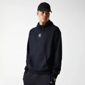 New Era Sweatshirts und Hoodies New York Yankees MLB League Essential Midi French Terry Schwarz Übergroßer Pullover Hoodie