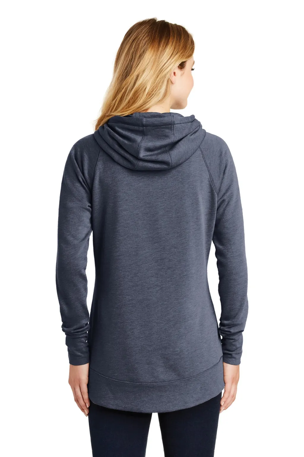 New Era Damen Fleece Kapuzenpullover mit Kangaroo-Tasche - Heather Navy Blau
