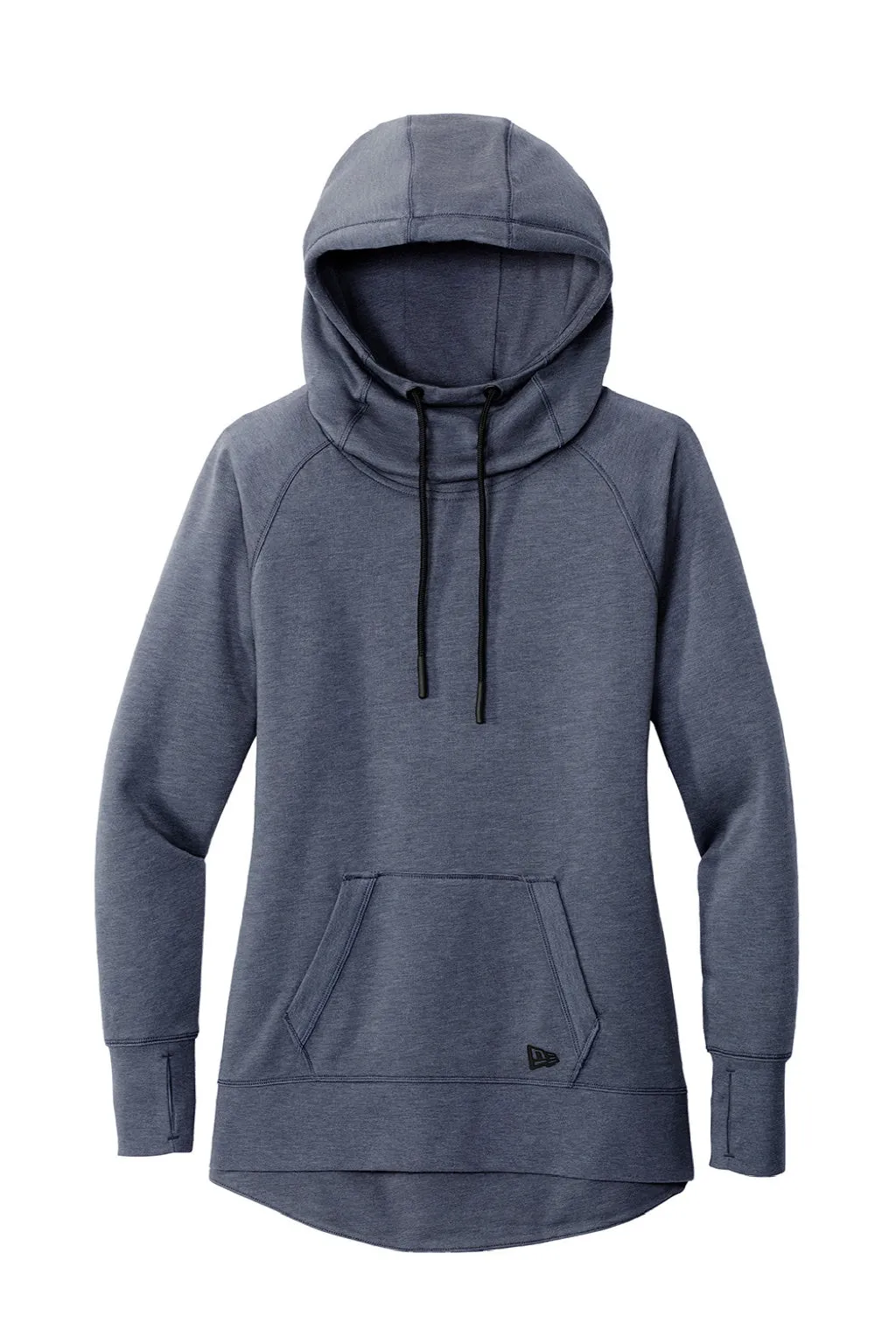 New Era Damen Fleece Kapuzenpullover mit Kangaroo-Tasche - Heather Navy Blau