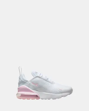 Nike Kinder Schuhe Air Max 270 Vorschule Weiß/Rosa Schaumstoff/Rauchgrau