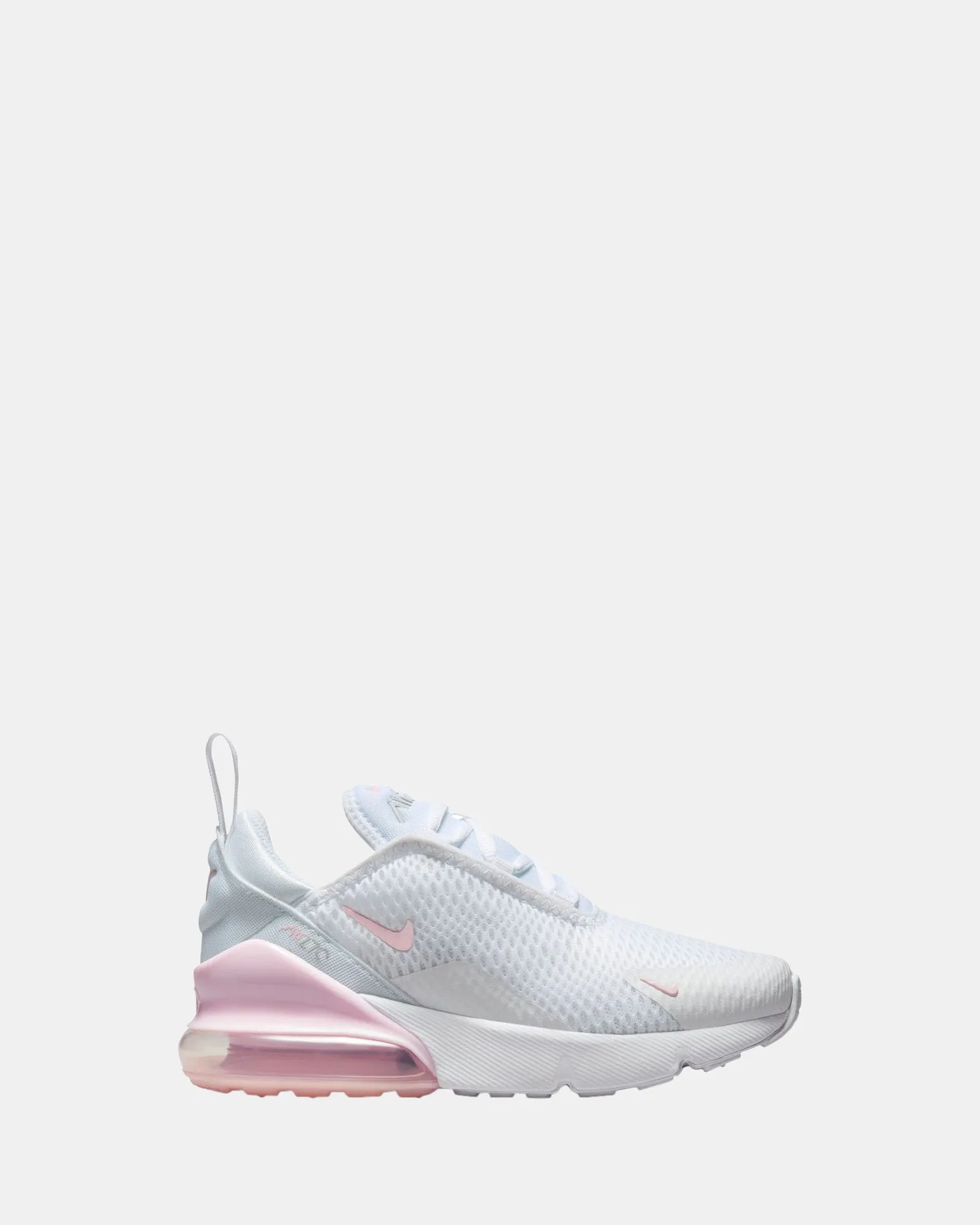 Nike Kinder Schuhe Air Max 270 Vorschule Weiß/Rosa Schaumstoff/Rauchgrau