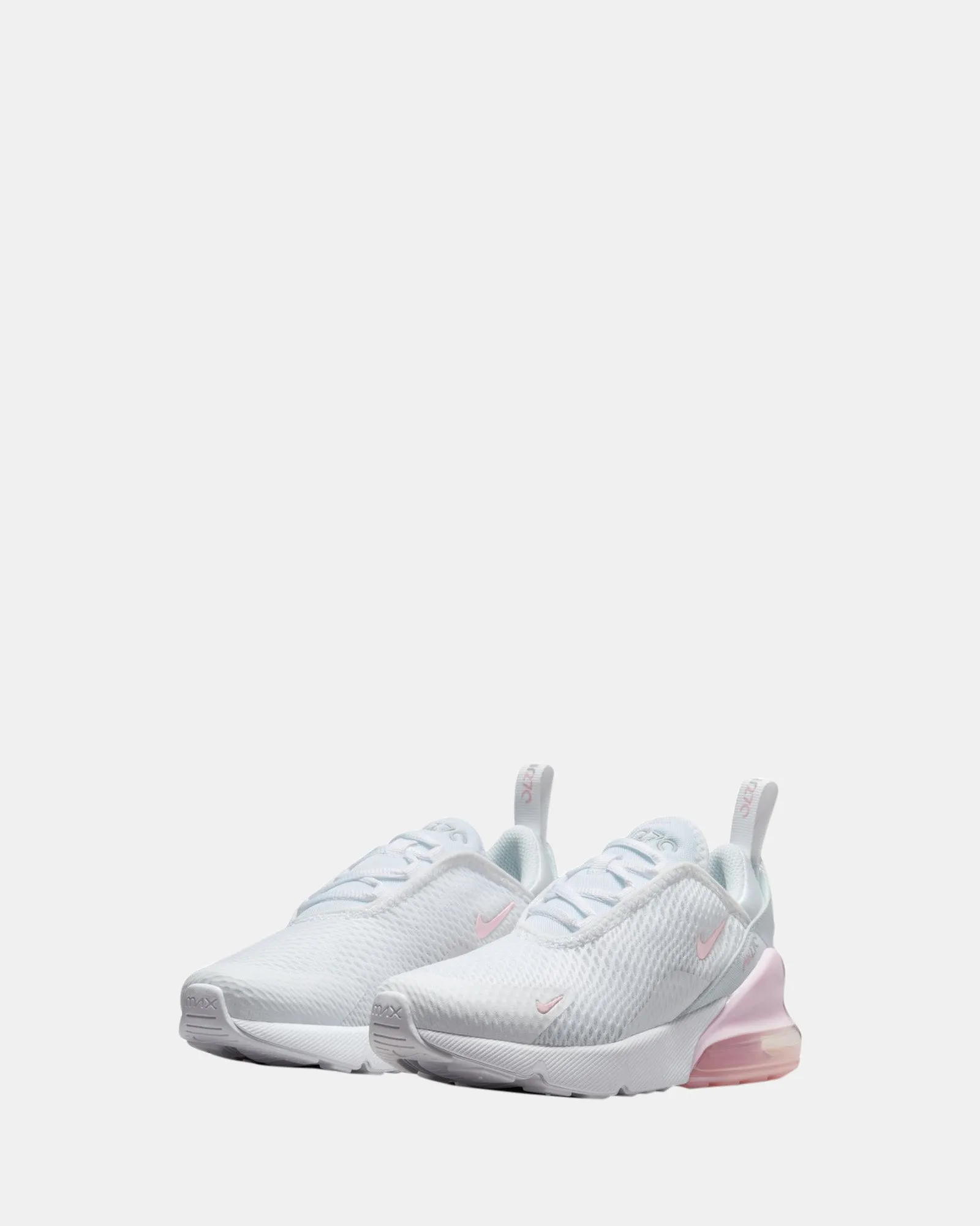 Nike Kinder Schuhe Air Max 270 Vorschule Weiß/Rosa Schaumstoff/Rauchgrau