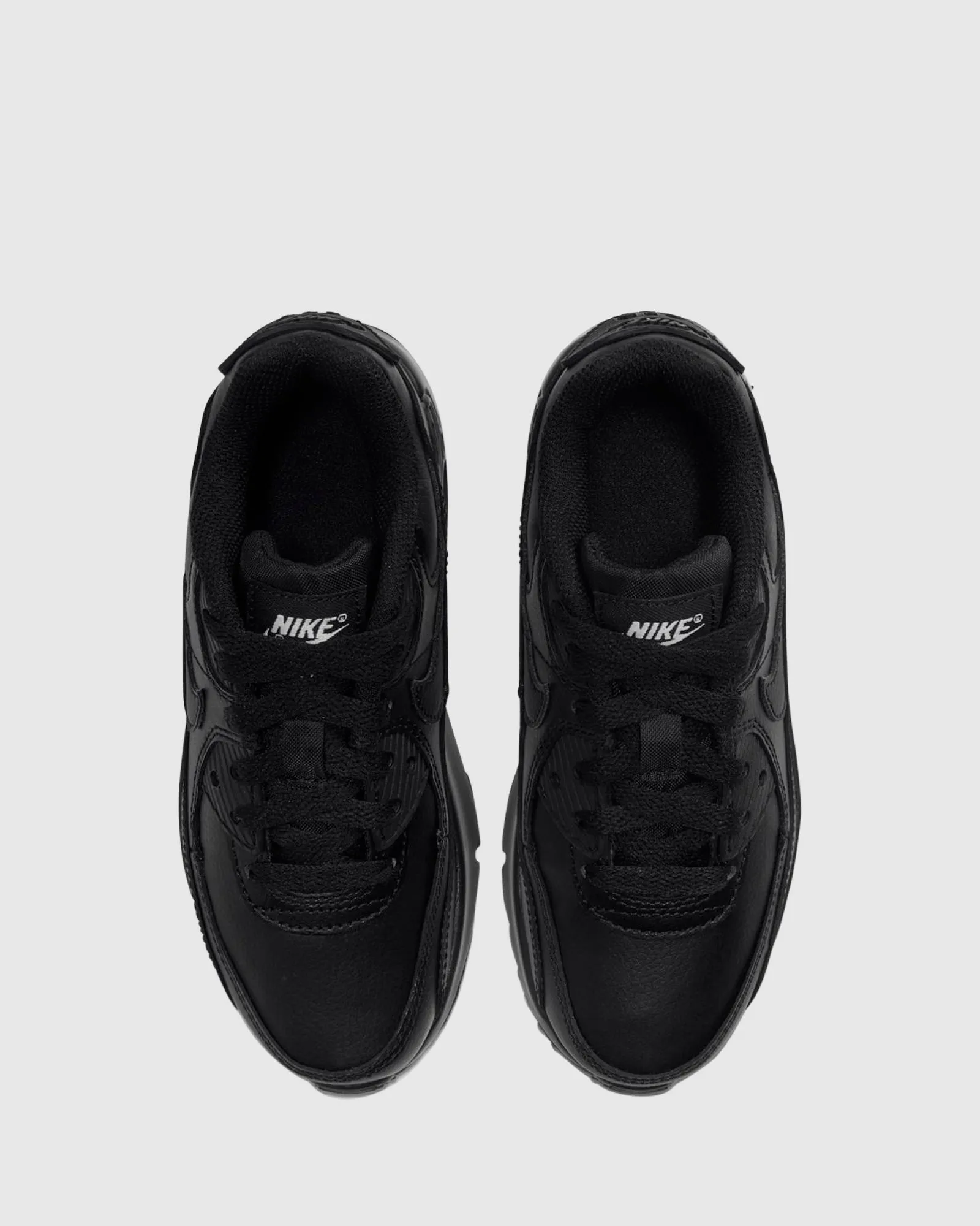 Nike Kinder Schuhe Air Max 90 Leder Vorschule Schwarz/Schwarz