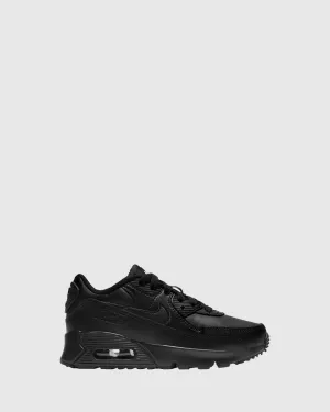 Nike Kinder Schuhe Air Max 90 Leder Vorschule Schwarz/Schwarz