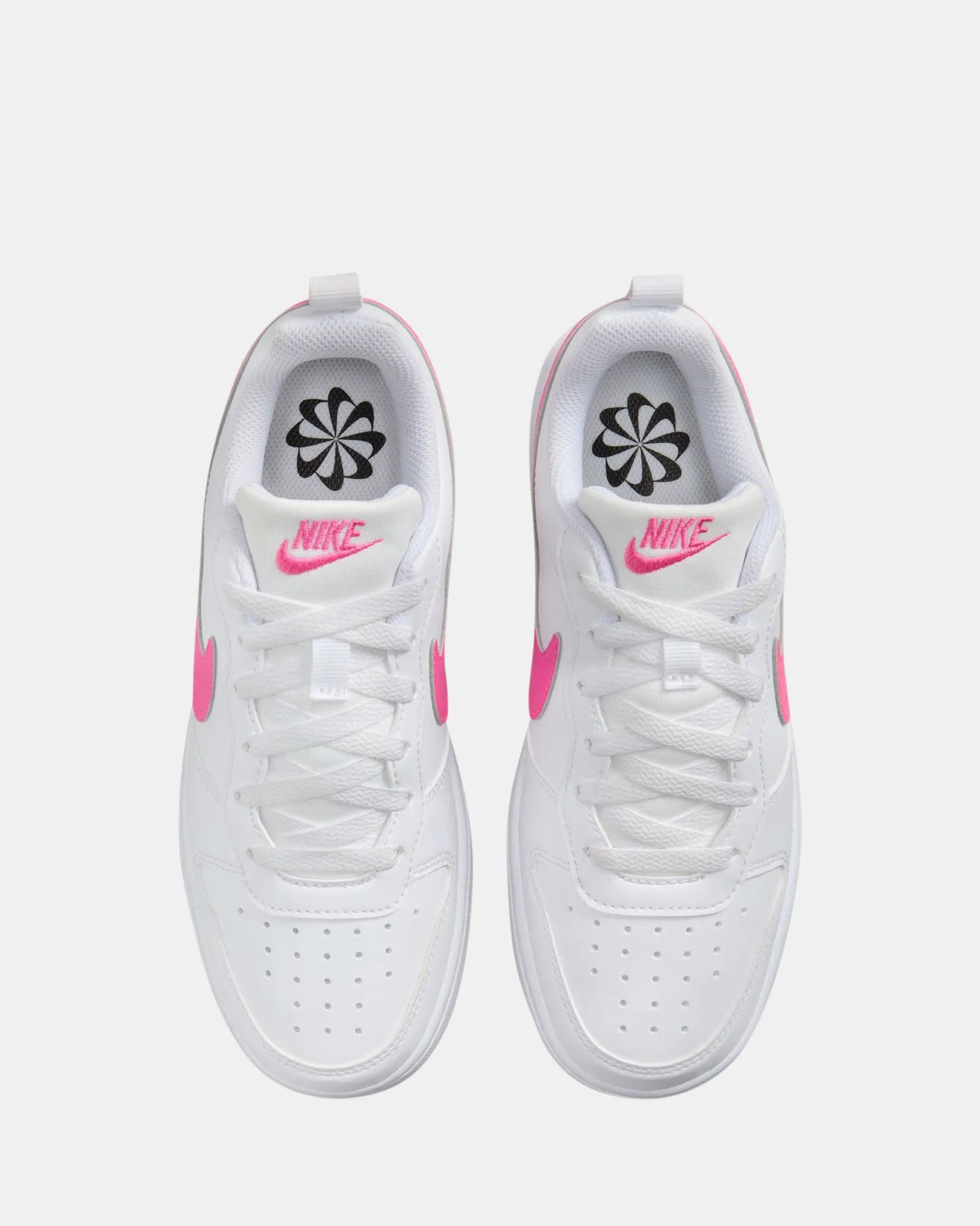 Nike Kinder Schuhe Court Borough Low Rc Grundschule Weiß/Laser Fuchsia