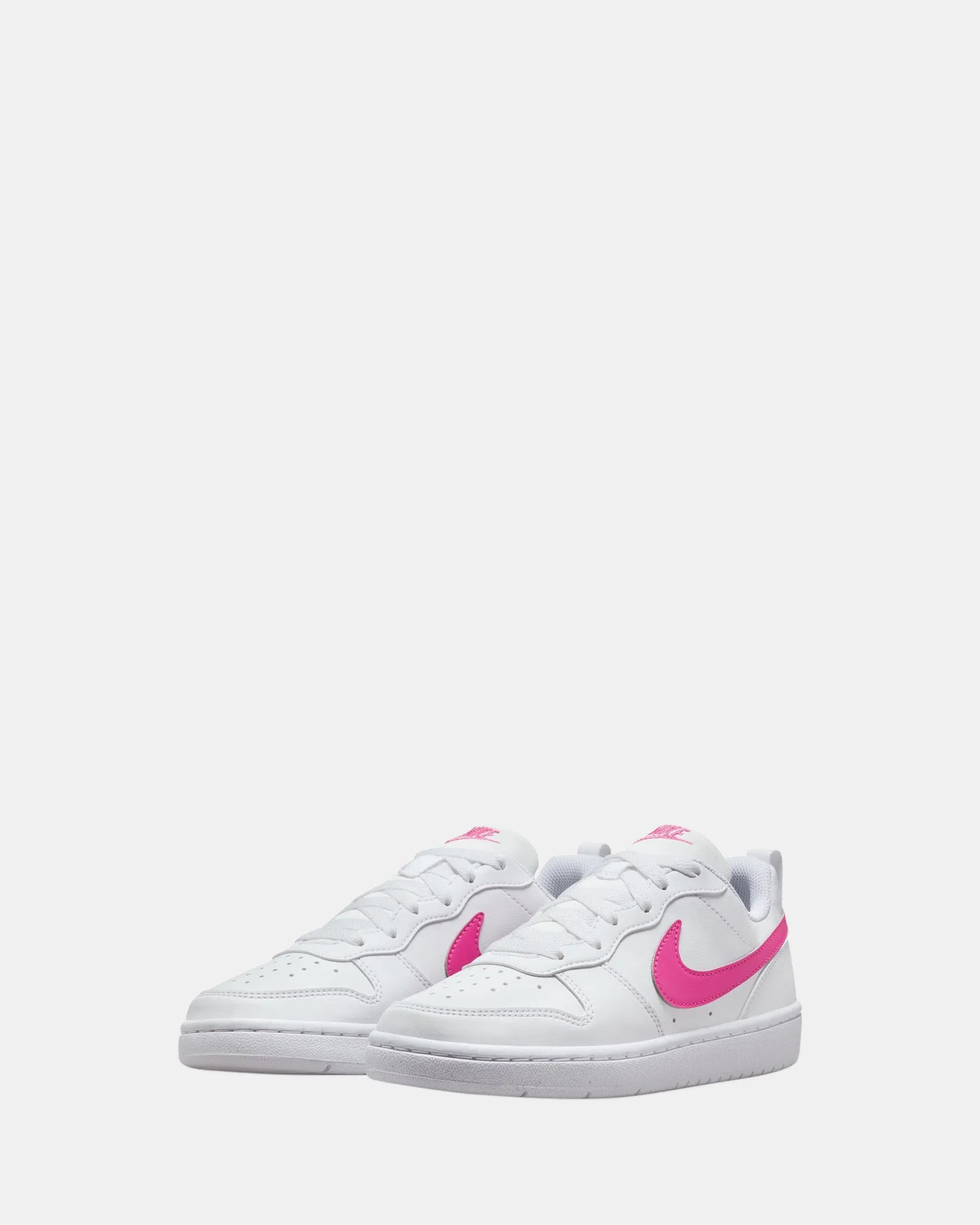 Nike Kinder Schuhe Court Borough Low Rc Grundschule Weiß/Laser Fuchsia
