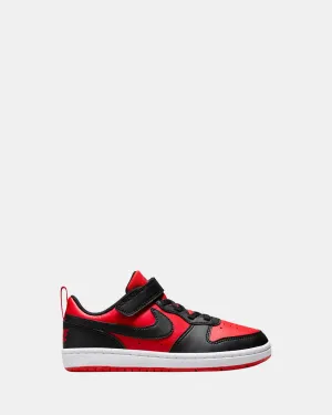 Nike Kinder-Schuhe Court Borough Low Recraft Vorschule Univ Rot/Schwarz/Weiß
