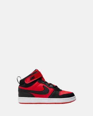 Nike Kinder Schuhe Court Borough Mid 2 Vorschule Universell Rot/Schwarz/Weiß