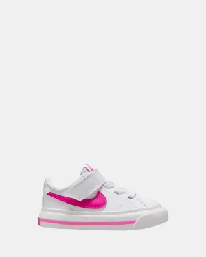 Nike Kinder Schuhe Court Legacy Baby Weiß/Laser Fuchsia