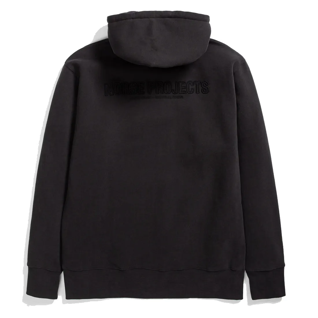 Norse Projects Arne Relaxed Organic Brushed Fleece N Logo Hoodie Schwarz Bekleidung Norse Projects