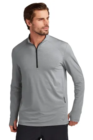 Ogio Herren Motion Feuchtigkeitstransportierendes 1/4-Zip Sweatshirt mit Tasche - Graustein