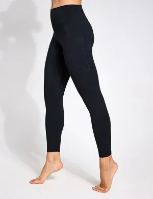 Eine hoch taillierte 7/8-Legging mit Taschen - Schwarz