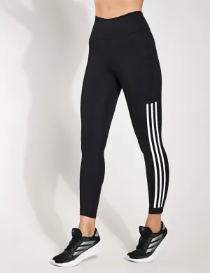 Optime 3-Streifen Ganzbeinige Leggings - Schwarz