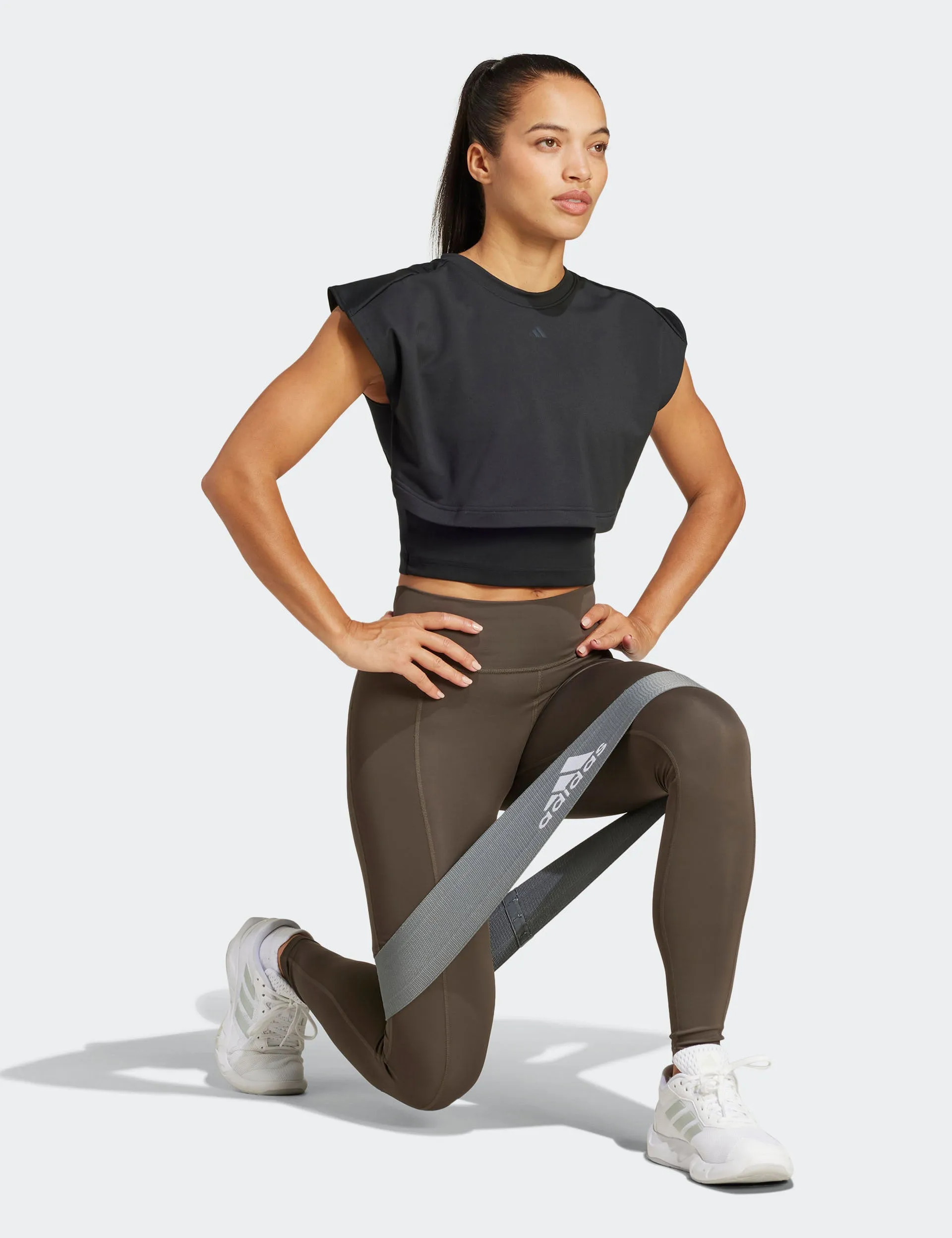 Optime Ganzbeinige Leggings - Schattenolive