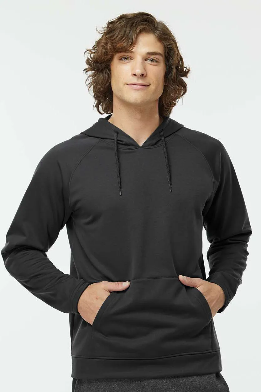 Paragon Herren Vail Performance Feuchtigkeitstransportierende Fleece Kapuzenpullover Hoodie mit Beuteltasche - Schwarz