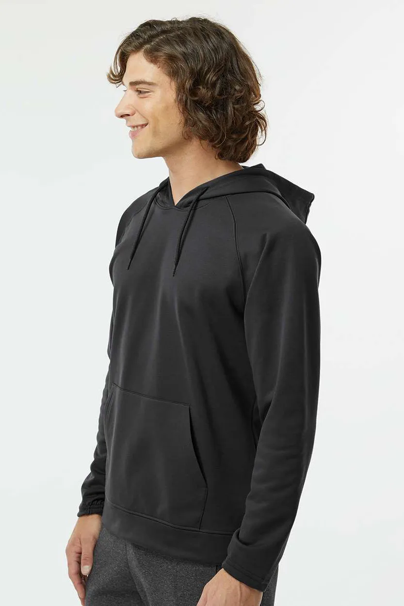 Paragon Herren Vail Performance Feuchtigkeitstransportierende Fleece Kapuzenpullover Hoodie mit Beuteltasche - Schwarz